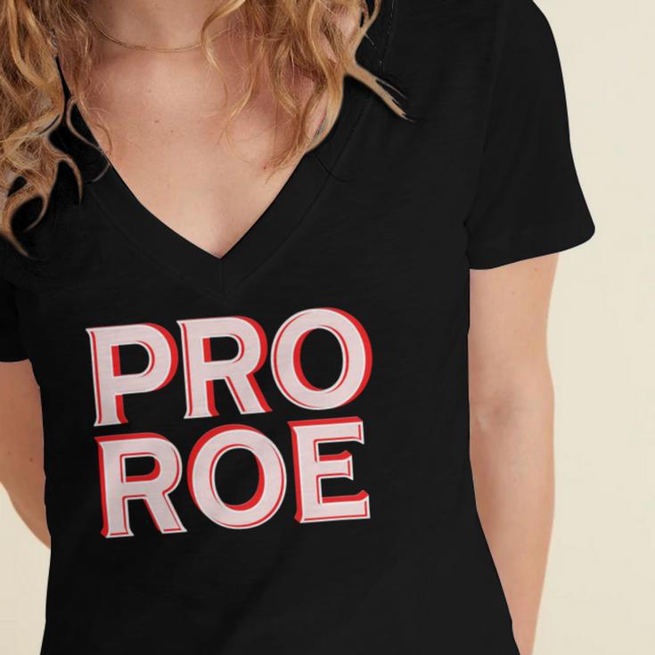 Pro Roe Women's Jersey Short Sleeve Deep V-Neck Tshirt