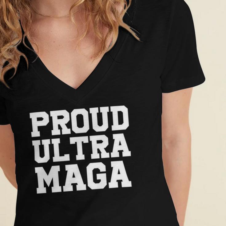 Proud Ultra Maga V10 Women's Jersey Short Sleeve Deep V-Neck Tshirt