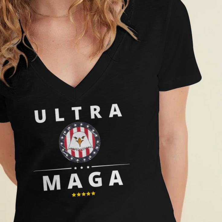 Proud Ultra Maga V12 Women's Jersey Short Sleeve Deep V-Neck Tshirt