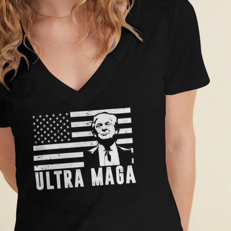 Proud Ultra Maga V13 Women's Jersey Short Sleeve Deep V-Neck Tshirt