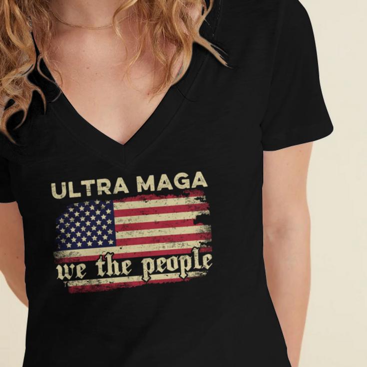 Proud Ultra Maga V2 Women's Jersey Short Sleeve Deep V-Neck Tshirt