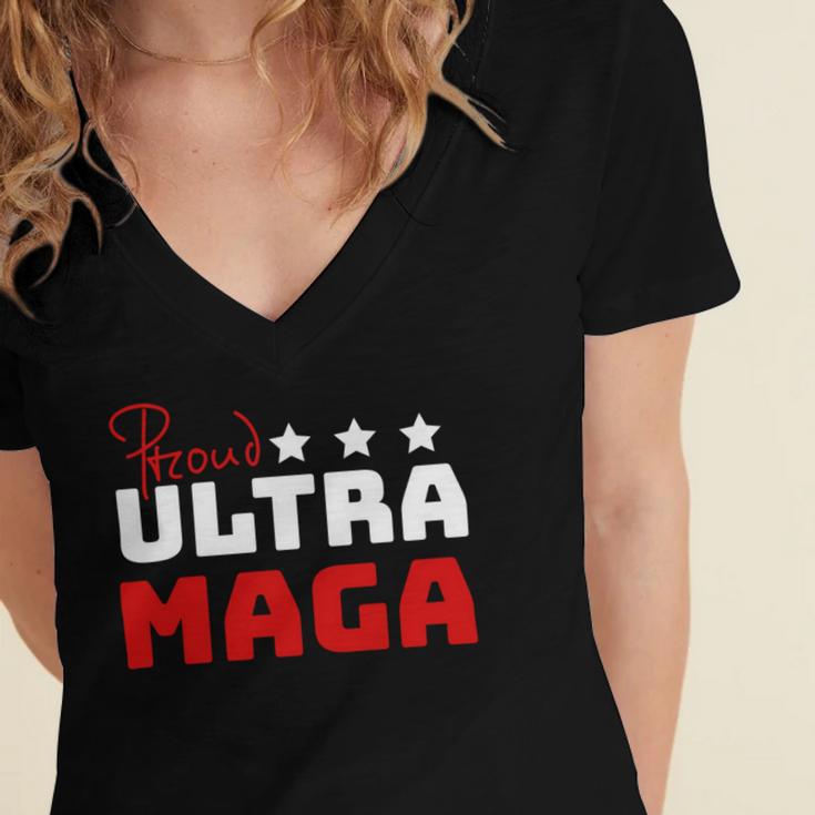 Proud Ultra Maga V6 Women's Jersey Short Sleeve Deep V-Neck Tshirt