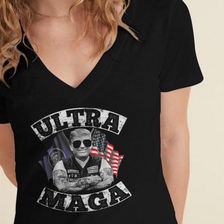 Proud Ultra Maga V7 Women's Jersey Short Sleeve Deep V-Neck Tshirt