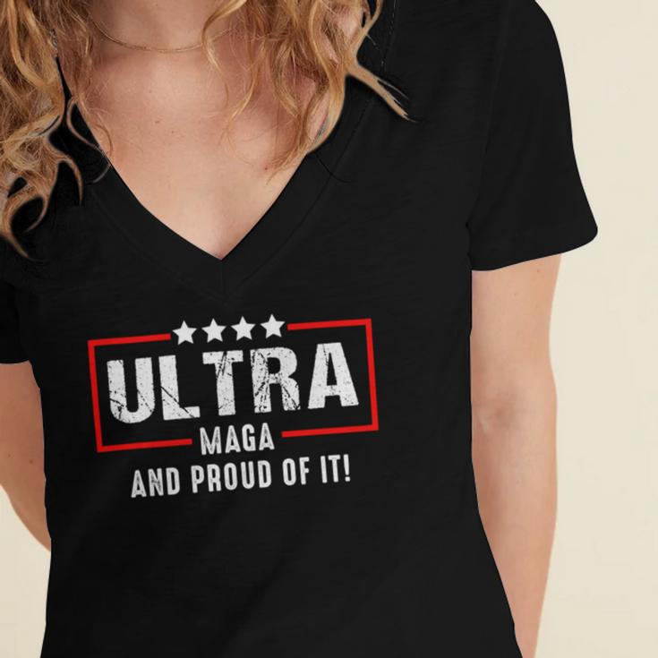 Proud Ultra Maga V8 Women's Jersey Short Sleeve Deep V-Neck Tshirt