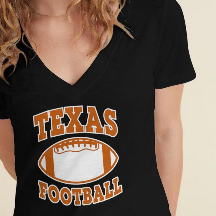 Texas Football Football Ball Sport Lover Women's Jersey Short Sleeve Deep V-Neck Tshirt