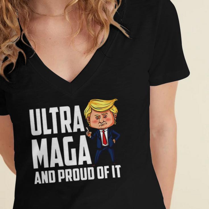 Ultra Maga And Proud Of It A Ultra Maga And Proud Of It V7 Women's Jersey Short Sleeve Deep V-Neck Tshirt