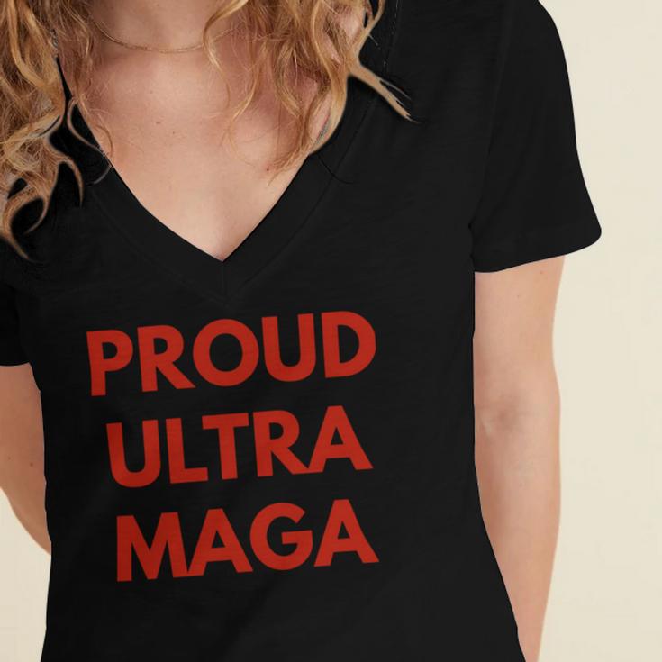 Ultra Maga Gift V2 Women's Jersey Short Sleeve Deep V-Neck Tshirt