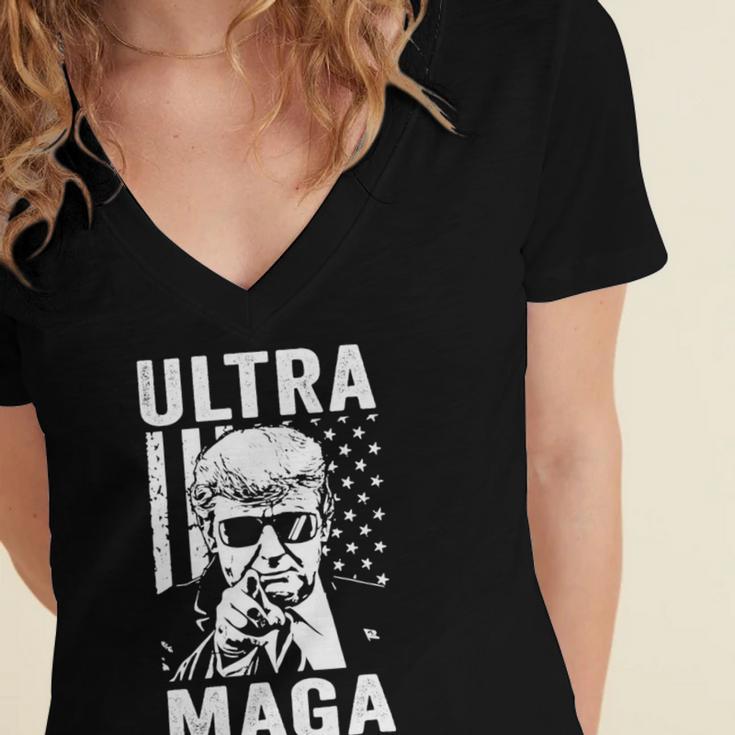 Ultra Maga Great Ultra Maga Gift Women's Jersey Short Sleeve Deep V-Neck Tshirt