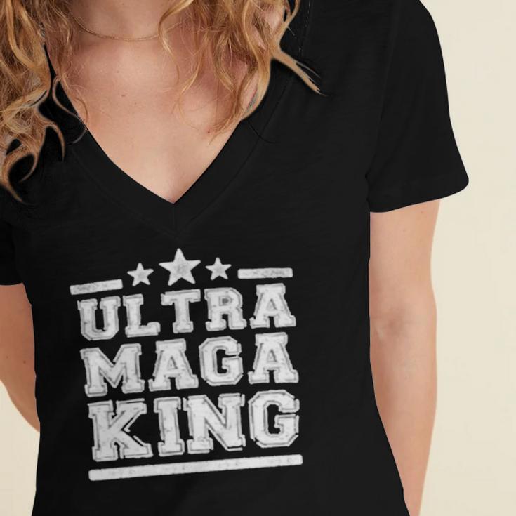 Ultra Maga Humor Women's Jersey Short Sleeve Deep V-Neck Tshirt