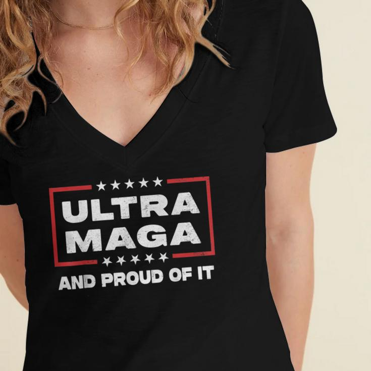 Ultra Maga Proud Ultra-Maga Women's Jersey Short Sleeve Deep V-Neck Tshirt