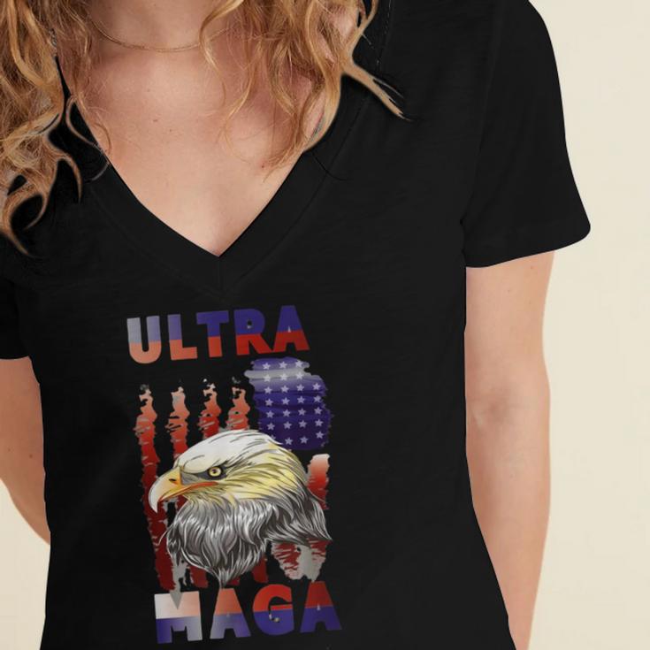 Ultra Maga V17 Women's Jersey Short Sleeve Deep V-Neck Tshirt