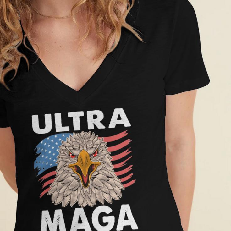 Ultra Maga V19 Women's Jersey Short Sleeve Deep V-Neck Tshirt