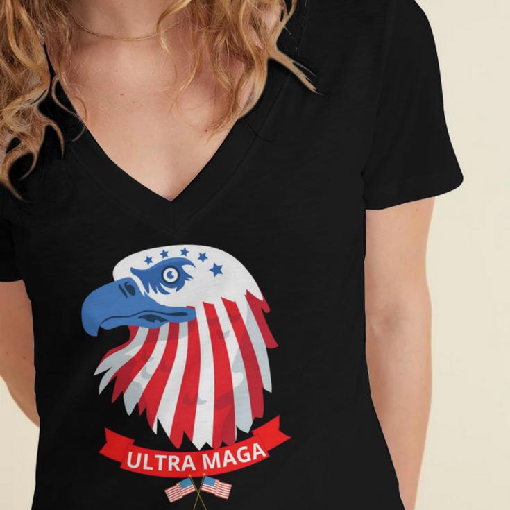 Ultra Maga V22 Women's Jersey Short Sleeve Deep V-Neck Tshirt