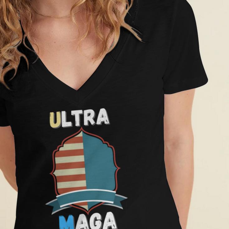 Ultra Mega Great Quote To Support Trump Women's Jersey Short Sleeve Deep V-Neck Tshirt