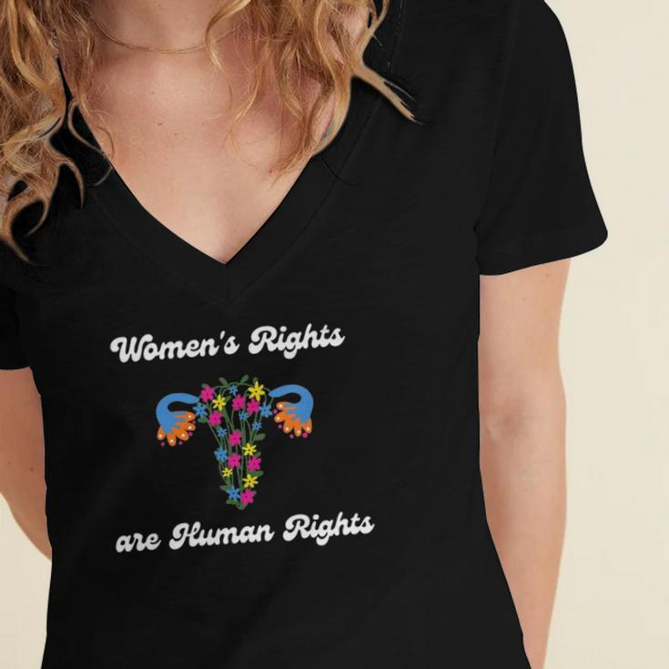 Womens Pro Choice Womens Rights Feminism 1973 Roe V Wade Women's Jersey Short Sleeve Deep V-Neck Tshirt