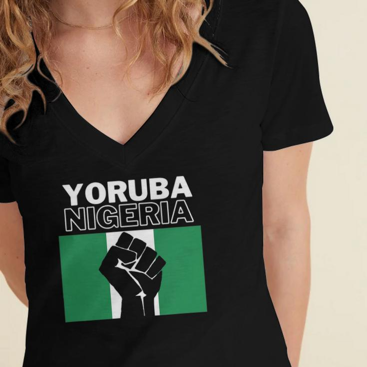 Yoruba Nigeria - Ancestry Initiation Dna Results Women's Jersey Short Sleeve Deep V-Neck Tshirt