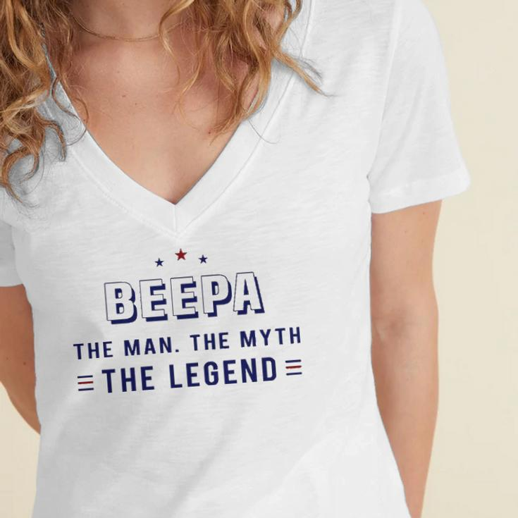 Beepa Gift Beepa The Man The Myth The Legend Women's Jersey Short Sleeve Deep V-Neck Tshirt