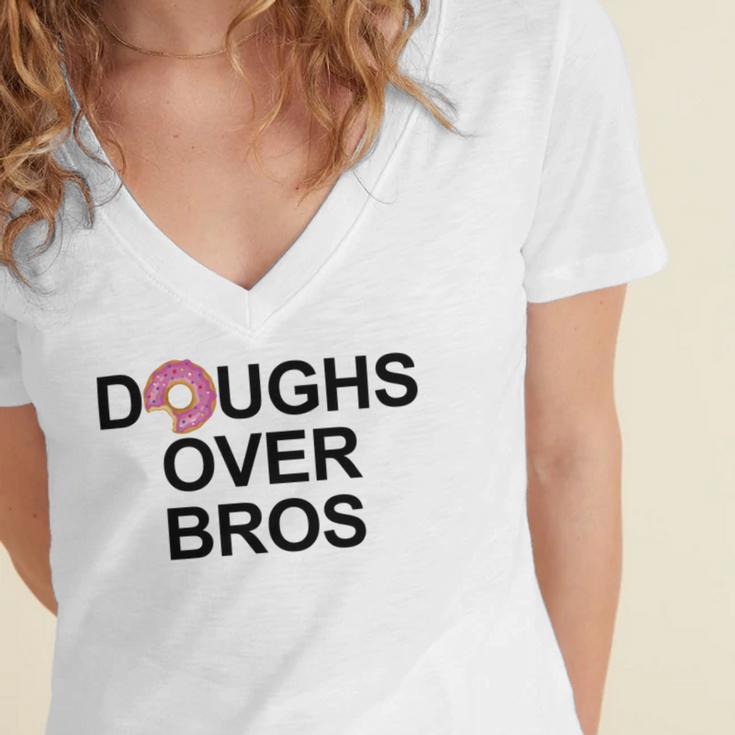 Doughs Over Bros Women's Jersey Short Sleeve Deep V-Neck Tshirt