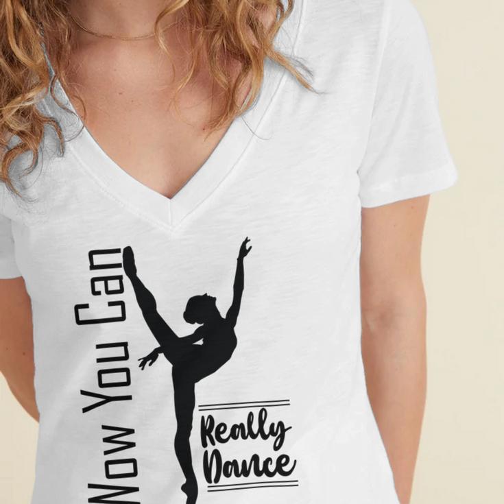 Official Wow You Can Really Dance - Dance Lover Idea Women's Jersey Short Sleeve Deep V-Neck Tshirt