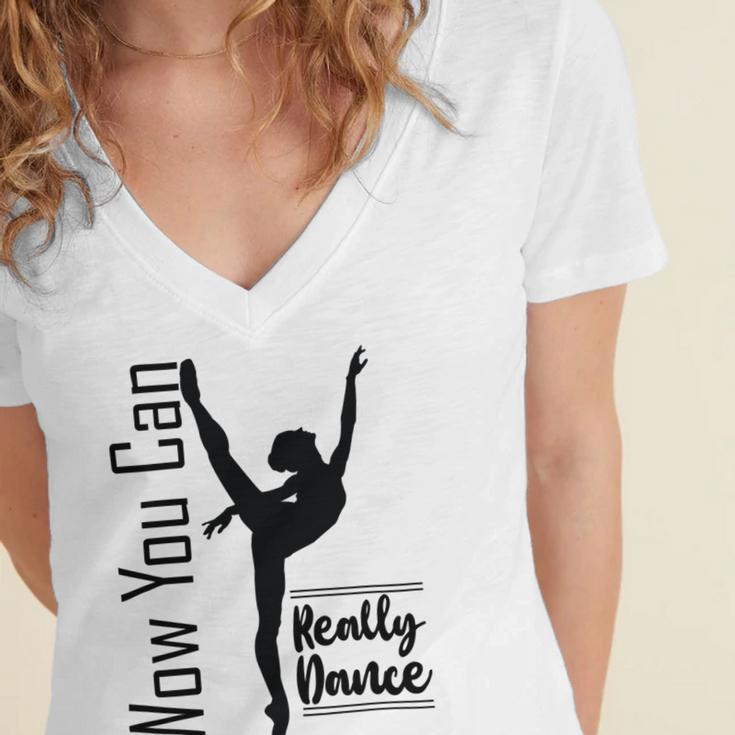 Official Wow You Can Really Dance - Dance Lover Idea Women's Jersey Short Sleeve Deep V-Neck Tshirt