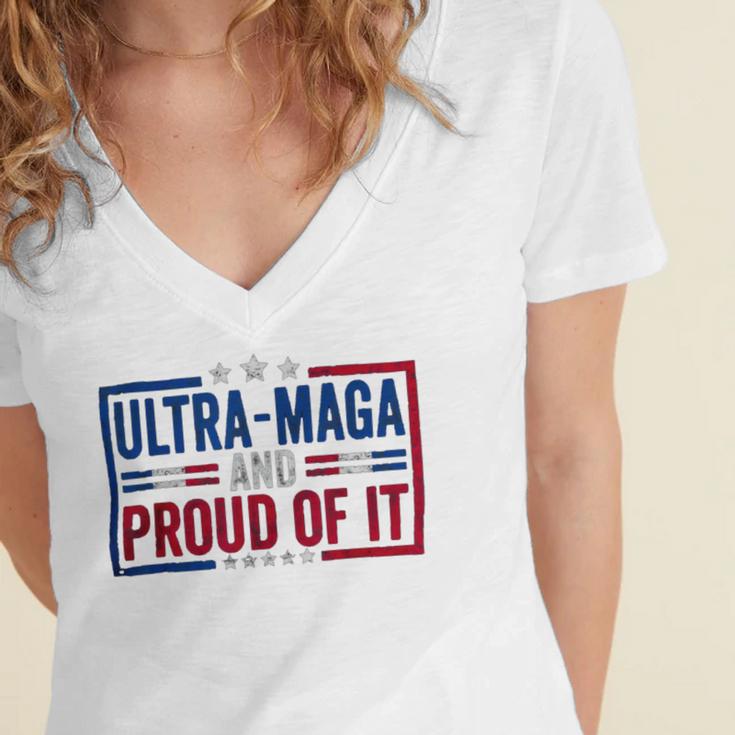 Ultra Maga And Proud Of It A Ultra Maga And Proud Of It V4 Women's Jersey Short Sleeve Deep V-Neck Tshirt