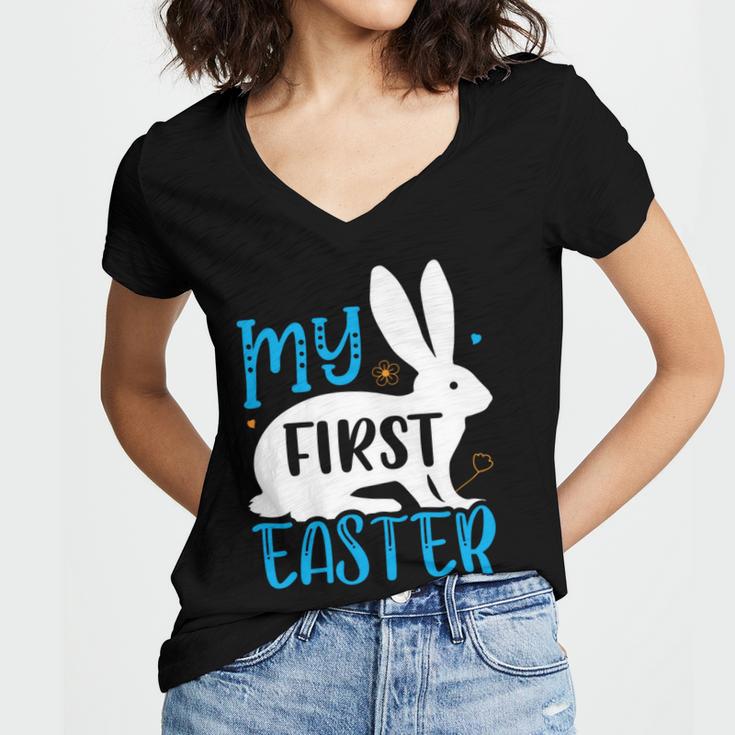 My First Easter 702 Trending Shirt Women's Jersey Short Sleeve Deep V-Neck Tshirt