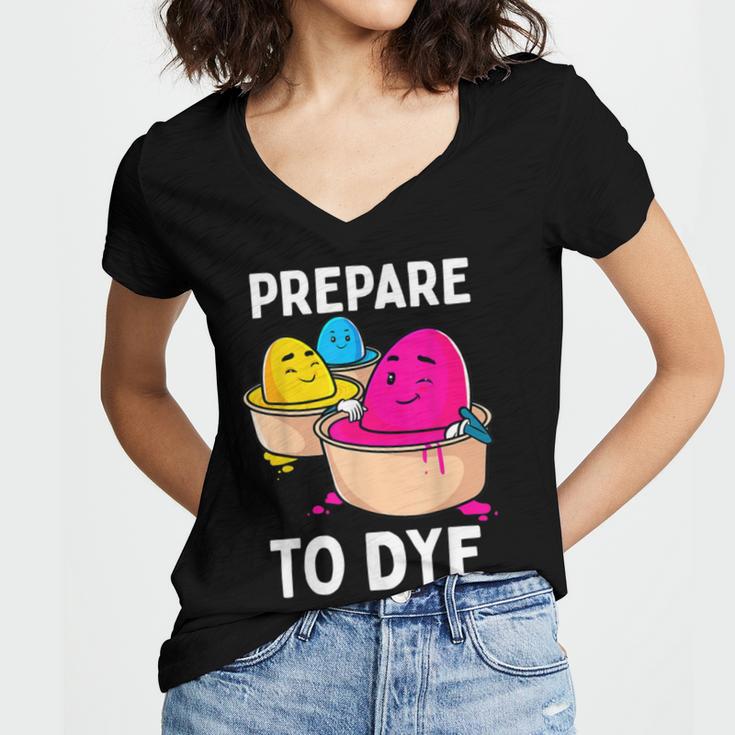 Prepare To Dye Women's Jersey Short Sleeve Deep V-Neck Tshirt