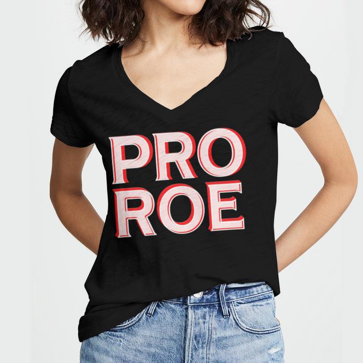 Pro Roe Women's Jersey Short Sleeve Deep V-Neck Tshirt