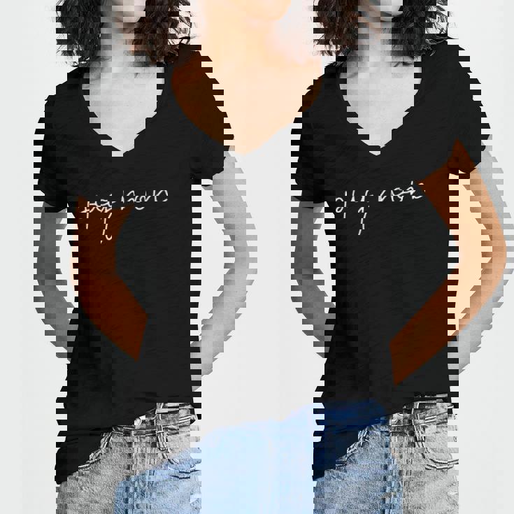 Pug Mom Gifts Mom Women Breed Pet Dog Puppy Pug Women's Jersey Short Sleeve Deep V-Neck Tshirt Pug Mom Gifts Mom Women Breed Pet Dog Puppy Pug Women's Jersey Short Sleeve Deep V-Neck Tshirt