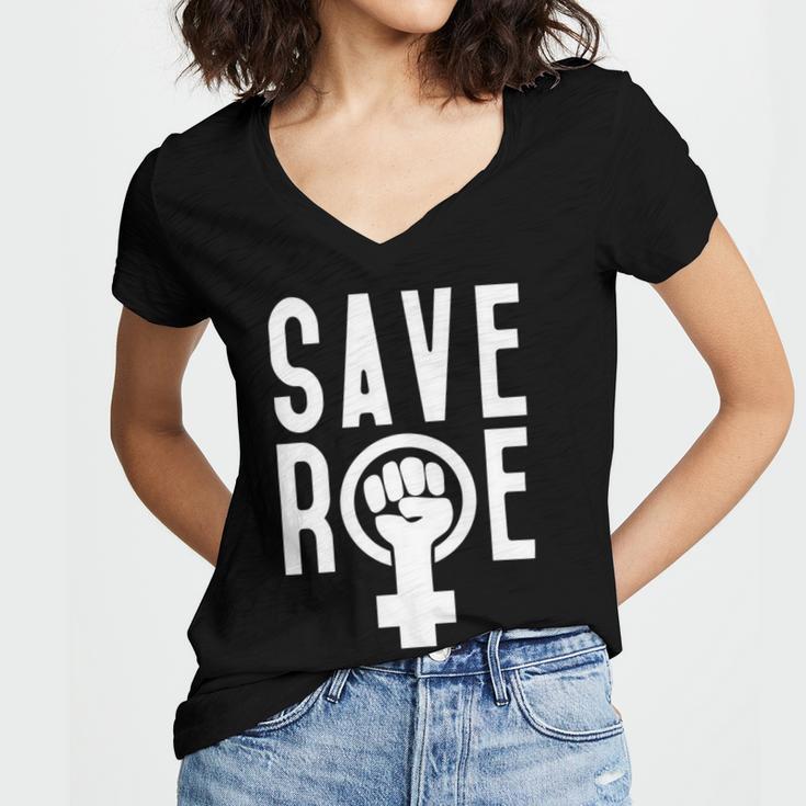 Save Roe Pro Choice 1973 Gift Feminism Tee Reproductive Rights Gift For Activist My Body My Choice Women's Jersey Short Sleeve Deep V-Neck Tshirt