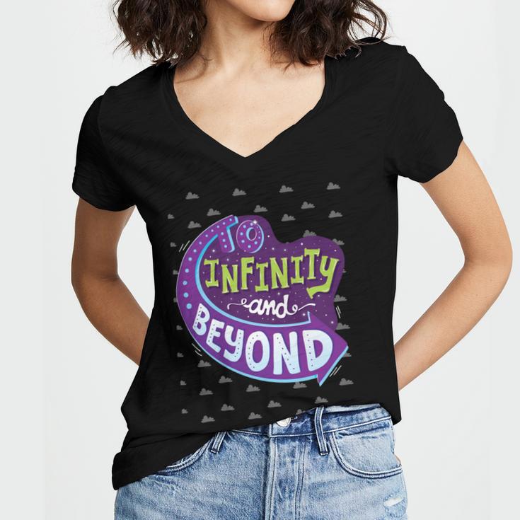 To Infinity And Beyond 491 Trending Shirt Women's Jersey Short Sleeve Deep V-Neck Tshirt