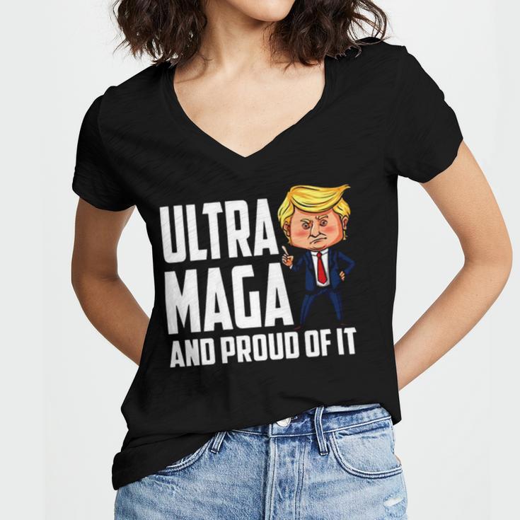 Ultra Maga And Proud Of It A Ultra Maga And Proud Of It V7 Women's Jersey Short Sleeve Deep V-Neck Tshirt