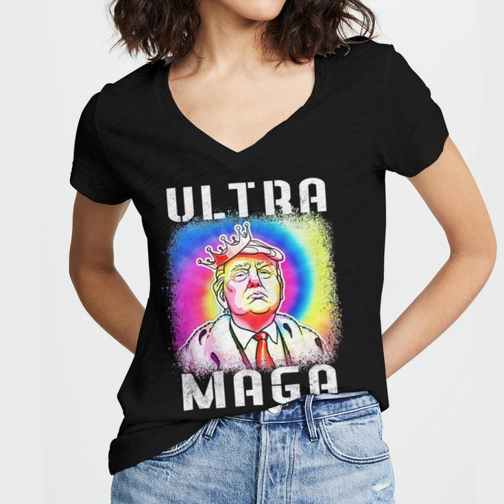 Ultra Maga Gift V5 Women's Jersey Short Sleeve Deep V-Neck Tshirt