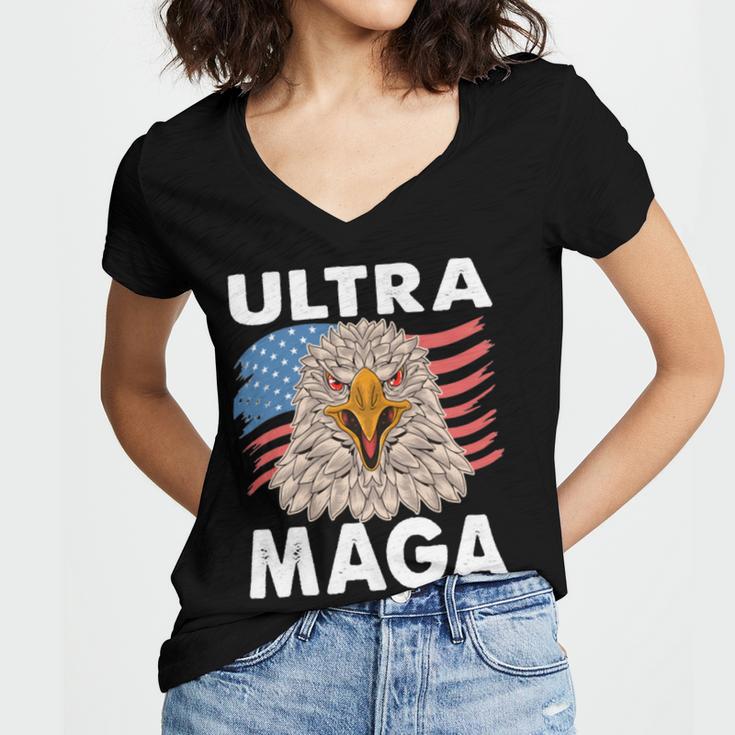 Ultra Maga V19 Women's Jersey Short Sleeve Deep V-Neck Tshirt