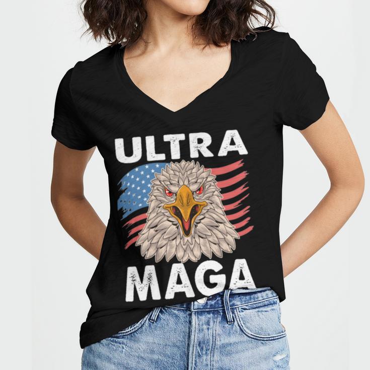 Ultra Maga V28 Women's Jersey Short Sleeve Deep V-Neck Tshirt