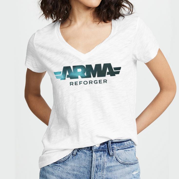 Arma Reforger Women's Jersey Short Sleeve Deep V-Neck Tshirt