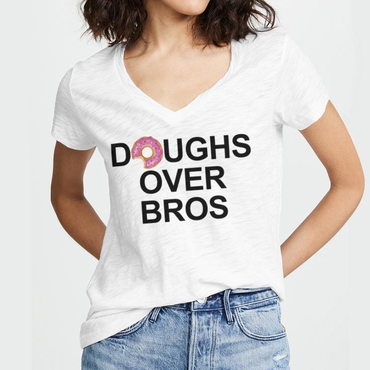 Doughs Over Bros Women's Jersey Short Sleeve Deep V-Neck Tshirt