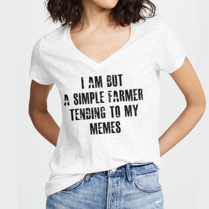 I Am But A Simple Farmer Tending To My Memes V2 Women's Jersey Short Sleeve Deep V-Neck Tshirt