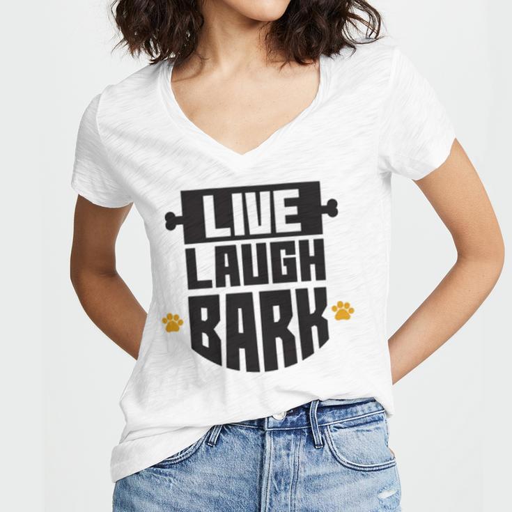 Live Laugh Bark 8 Trending Shirt Women's Jersey Short Sleeve Deep V-Neck Tshirt