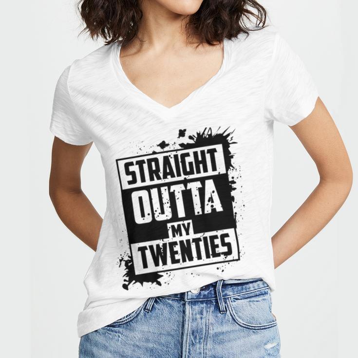 Straight Outta My 20 224 Shirt Women's Jersey Short Sleeve Deep V-Neck Tshirt