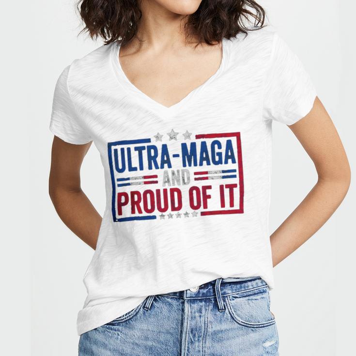 Ultra Maga And Proud Of It A Ultra Maga And Proud Of It V4 Women's Jersey Short Sleeve Deep V-Neck Tshirt