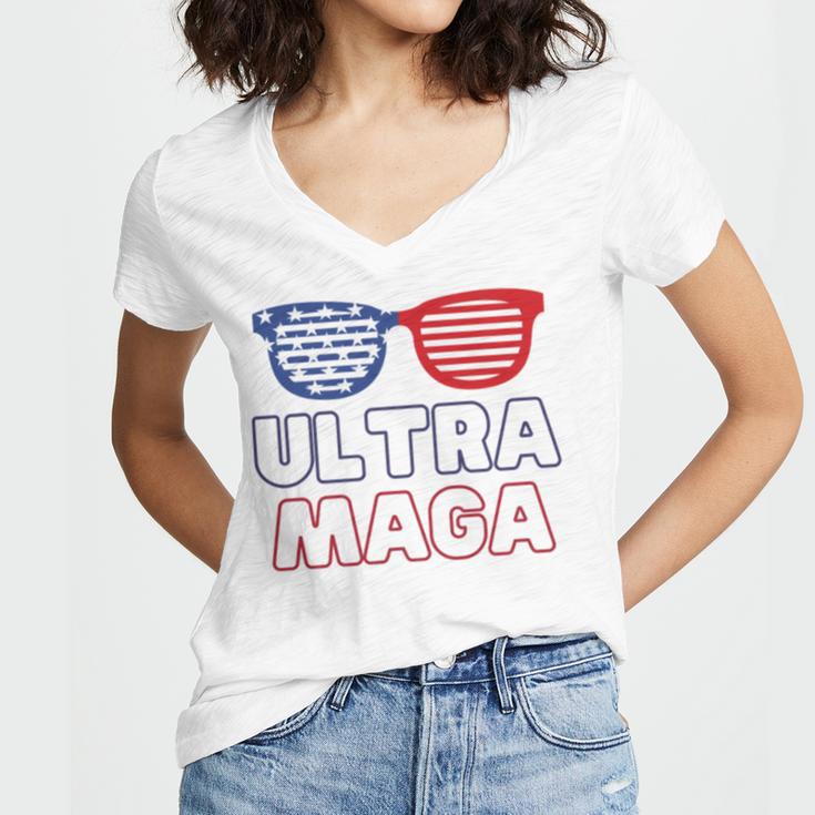 Ultra Maga V24 Women's Jersey Short Sleeve Deep V-Neck Tshirt