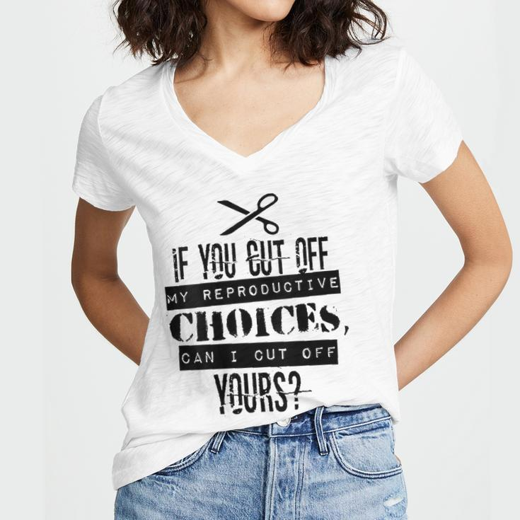 Womens Pro Choice Cut Protest Women's Jersey Short Sleeve Deep V-Neck Tshirt