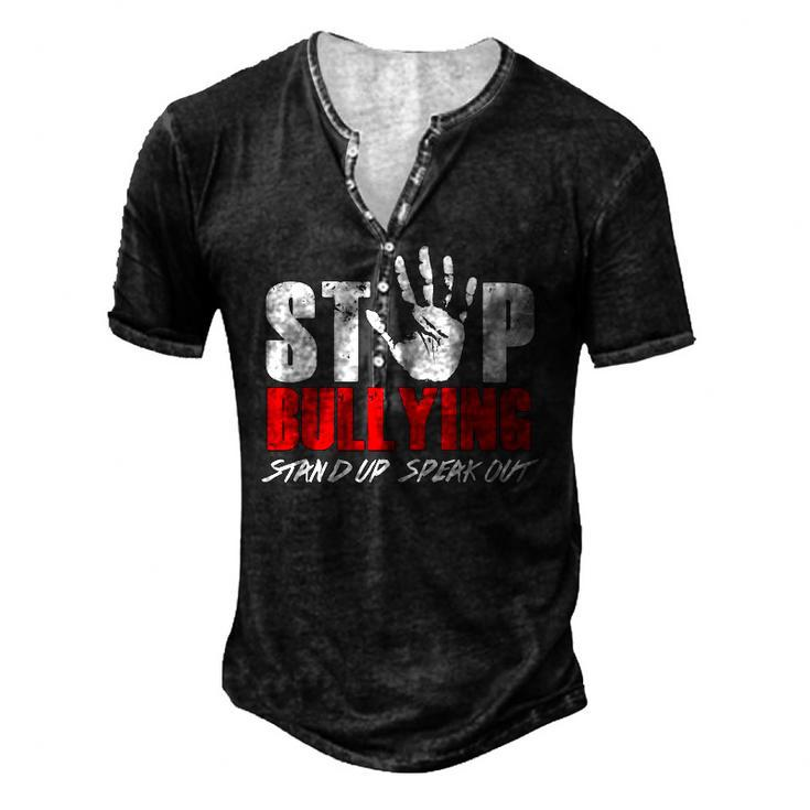 Anti Bully Movement Stop Bullying Supporter Stand Up Speak Men's Henley T-Shirt