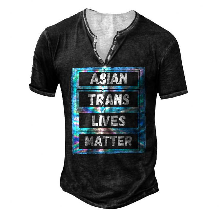 Asian Trans Lives Matter Lgbtq Transsexual Pride Flag Men's Henley T-Shirt