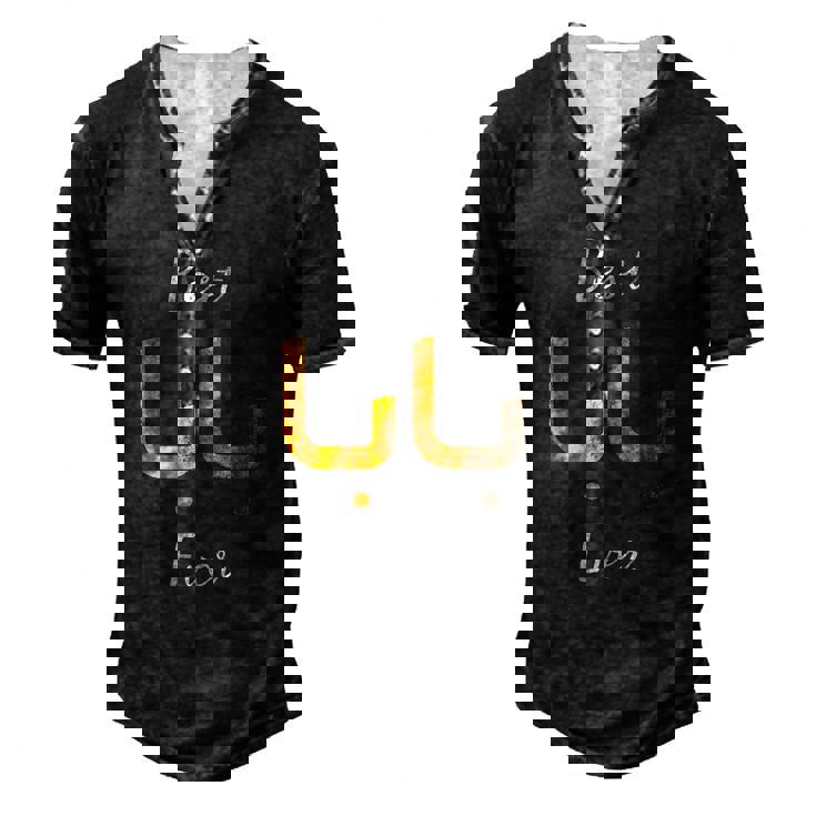 Best Baba Or Daddy Arabic Calligraphy Fathers Day Classic Men's Henley T-Shirt