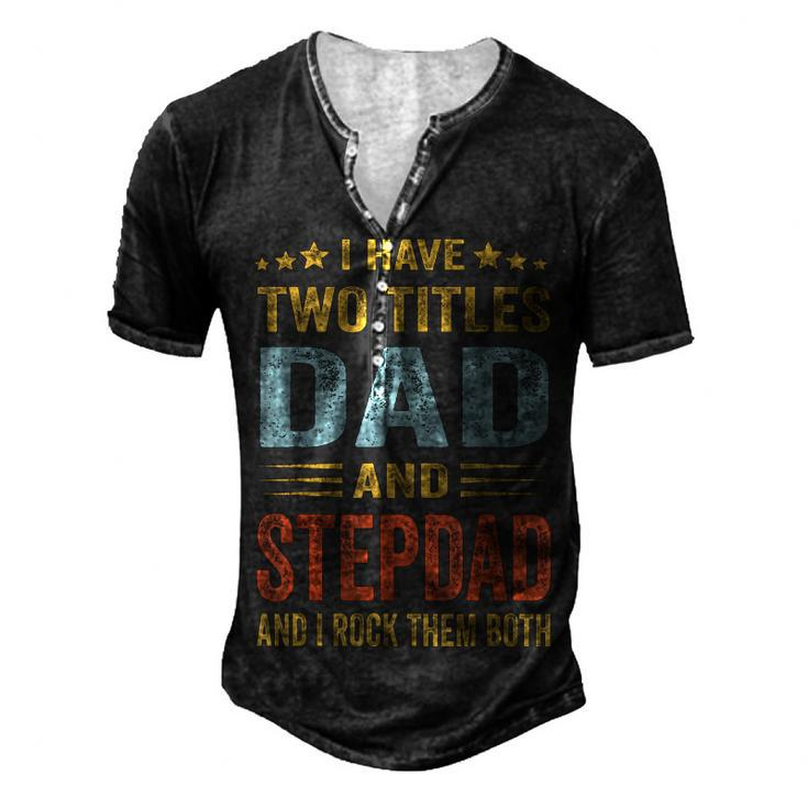 Best Dad And Stepdad Cute Fathers Day From Wife V3 Men's Henley T-Shirt