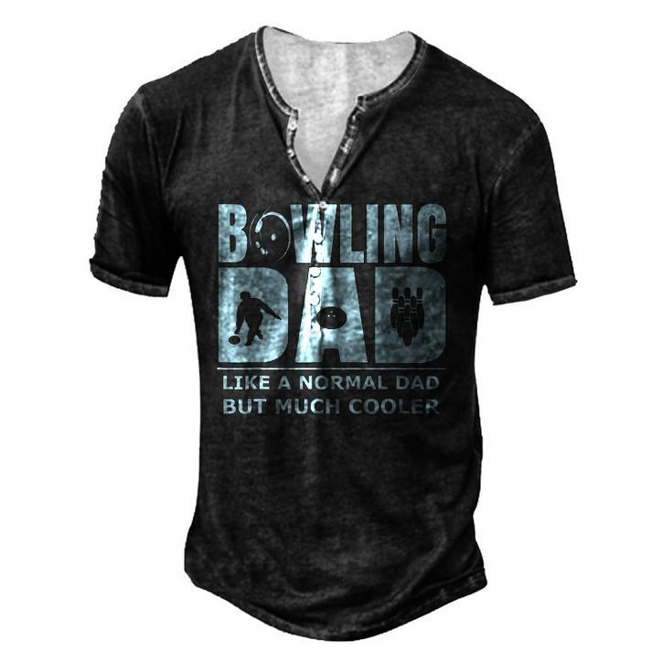 Mens Bowling Dad Ten Pin Bowler Unique Affordable Idea Men's Henley T-Shirt