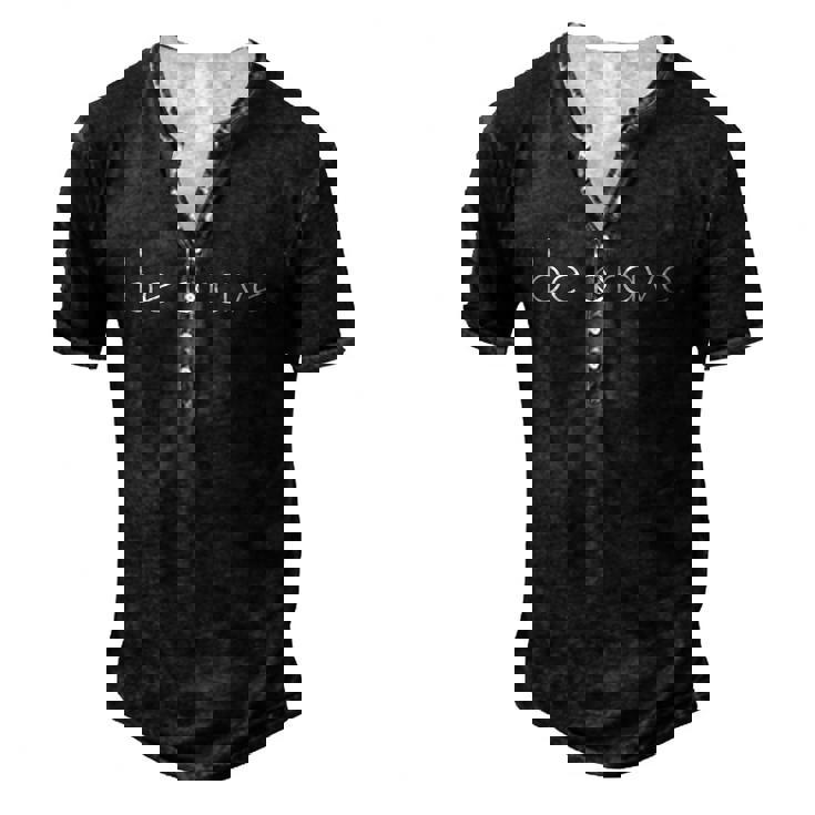 Mens Be Brave Inspirational Courageous Men's Henley T-Shirt