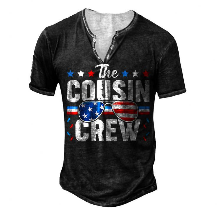 Cousin Crew 4Th Of July Patriotic American Family Matching Men's Henley T-Shirt